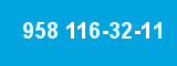 958 116-32-11 958 116-32-11